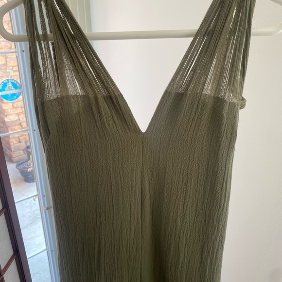 Gorgeous sage dress hand wove, naturally dyed. - Picture 6 of 7